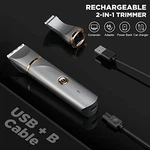 Areyzin Electric Body Hair Trimmer Usb Rechargeable Replaceable Snap-in Gray. Fixed Price $32.30.