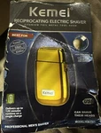 Kemei Cordless Metal Double Foil Shaver Electric Razor For Men Close Gold. Fixed Price $45.00.