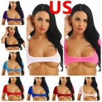 Women's Sheer Mesh Open Bust Crop Short Sleeve Blouses Belly Dance. Fixed Price $12.23.