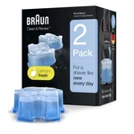 Braun & Renew 2 Pack Refill Cartridges Lemon Fresh Shaver Cleaning Systems. Fixed Price $10.99.