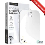 Fogless Shower Mirror For Shaving Anti-fog, Wall Mount, Portable. Fixed Price $22.33.