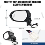 Dexepe Driver Side Mirror Assembly Compatible With Toyota 5PIN Left, Black. Fixed Price $64.99.
