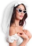 Xo, Fetti Bachelorette Party White Bow Veil Accessory, Bride.... Fixed Price $39.65.