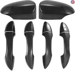 Autohaux Set Car Rear View Driver Passenger Side Mirror Cover Cap Overlay. Fixed Price $87.83.