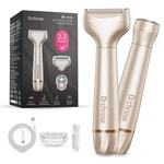 Orchrose Electric Razor For Women 2-IN-1: Painless Rechargeable Shaver Gold. Fixed Price $45.90.