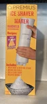 Premius Cordless Shaved Ice Maker Rechargeable, White, Usb + Recipe Book. Fixed Price $37.50.