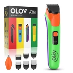 Olov Lite Electric Beard Trimmer For Men,nose Hair & Greenish Orange. Fixed Price $34.90.