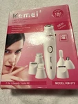 Kemei 7-IN-1 Electric Facial Hair Remover Trimmer Kit KM-375 Usb Rechargeable. Fixed Price $9.00.