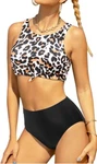 Tempt Women Two Piece Lace Bikini Tie Knot Front High Waisted Swimsuit-medium. Fixed Price $15.19.