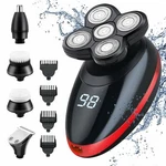 Electric Shaver For Men Grooming Kit With Rotary Hair Nose Trimmer (red). Fixed Price $29.99.