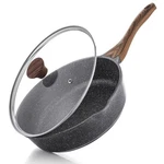 Sensarte Nonstick Deep Frying Pan Skillet, 10/11/12-INCH Saute With Lid,. Fixed Price $39.17.