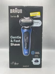 Braun Electric Shaver Series 6120S, Wet & Dry, W/ Precision Trimmer, Blue. Fixed Price $34.99.