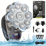 7D/9D Men's Electric Head Shaver Wet/dry Grooming Kit Bald Razor Rechargeab. Fixed Price $18.99.