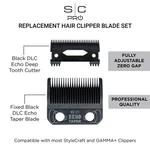 Stylecraft Echo Taper Blade Set Deep Tooth Moving Black SC553B Gamma. Fixed Price $48.50.