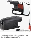 Lqito Left And Right Towing Mirrors 2021-2025 Ford F150, Pcs. Fixed Price $50.00.