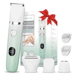 Bikini Trimmer For Women, 3-IN-1 Electric Shaver Body Legs Cyan-blue. Fixed Price $16.87.