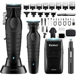 Kemei Professional Hair Clippers For Men, Cordless Barber Beard Black. Fixed Price $131.90.