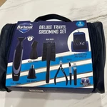 Barbasol 8 Pc Deluxe Travel Grooming Set Nose, Detail Trimmers Brush Clipper Bag. Fixed Price $6.25.