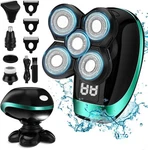 Skull Shaver Electric Palm Razor Led Cordless Rechargeable 9 Blades Wet Dry Set. Fixed Price $35.99.