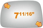 Flat Left Side Mirror For 95-99 Toyota Tacoma W/o Backing Plate. Fixed Price $19.21.
