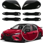 Glossy Side Door Mirror Covers Handle Caps Replace BLACK-2. Fixed Price $60.90.