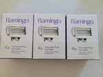3-FLAMINGO Razor Refill Women 5-BLADE Cartridge 4PK Aloe & Shea Butter. Fixed Price $21.99.
