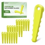 Fourshow 20PCS Serrated Blade Replacement AC052N1FB, Green. Fixed Price $21.93.