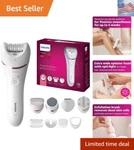 Epilator Series 8000 5 In 1 Shaver For Women, Trimmer, Pedicure & Body Exfoli.... Fixed Price $188.99.