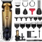 Hatteker Men's Beard Trimmer Kit Electric Razor Shaver Professional Hair Gold. Fixed Price $37.99.