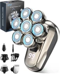 5-IN-1 Electric Head Shaver For Bald Men, 7D Floating, 2-SPEED Wireless Razor. Fixed Price $43.52.