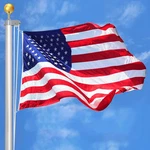 Flag Pole For Outside In Ground, 20FT Sectional Kit, Extra Thick 14 Ga. Fixed Price $106.96.