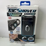 Bell Howell Tacshaver 2-IN-1 & Trimmer Rechargeable Compact Cordless. Fixed Price $24.95.