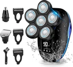 Electric Head Shavers For Bald Men, Upgraded 6-IN-1 Waterproof Blueblack. Fixed Price $54.04.