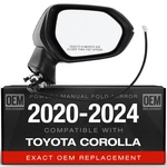 Passenger Side Replacement - Compatible Mirror, Black. Fixed Price $112.00.