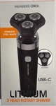 3 Head Rotary Shaver Usb-c Lithium Recharge Stainless Steel Members Only. Fixed Price $20.91.