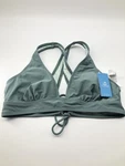 Cupshe Women's Bikini Top V-neck Triangle Cross Back Lace Runs Small Olive. Fixed Price $7.00.