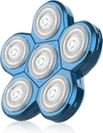 Kibiy Bald Shaver Replacement Heads (6 Blades, Light Blue). Fixed Price $38.90.