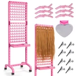 Organize Braiding Supplies - Yumkfoi 280 Peg Adjustable Rack With Wheels. Fixed Price $89.99.