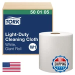 Tork Light Duty Cleaning Cloth Giant Roll W1, Wet/dry, X 1450 Count. Fixed Price $106.38.
