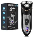 Electric Razor For Men, 3-BLADE Cordless Rechargeable Rotary Shaver, Black. Fixed Price $65.90.