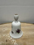 Purple Floral Porcelain Bell Vintage 80S Lefton 2839 Dinner Service Call Ringer. Fixed Price $10.50.