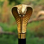 Ebros Golden Egyptian God Uraeus Cobra Head Prop Decorative Walking Cane 39"H. Fixed Price $59.99.