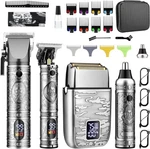 Gsky Professional Hair Clippers Men's Beard Trimmer Grooming Kit Electric Razor. Fixed Price $49.99.