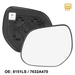 Car Left Side Heated Mirror Glass For Mitsubishi Outlander. Fixed Price $24.12.