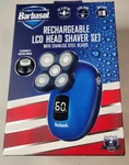 Barbasol Rechargeable Lcd Head Shaver Set With Stainless Steel Blades - Nib. Fixed Price $29.00.