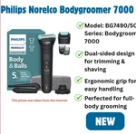 Philips Norelco Bodygroom 7000 Series BG7490/50 Trimmer Shaver. Fixed Price $85.00.