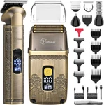 Hatteker Professional Hair Clipper Electric Razor Foil Shavers For Men Gold. Fixed Price $70.99.