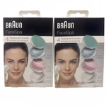2 X Braun Facespa 80MV Replacement Heads Bundle 4 Brushes. Fixed Price $34.99.