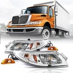 Pair Of Headlights Compatible With International Durastar 4100 4200 4300 4400.... Fixed Price $283.72.
