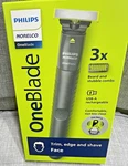 New Philips Norelco Oneblade 3X Trimmer, Edger, And Shaver Face QP1424/70 $37. Fixed Price $24.98.